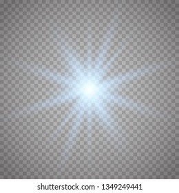 Glowing light effect on transparent background.Vector illustration EPS10 