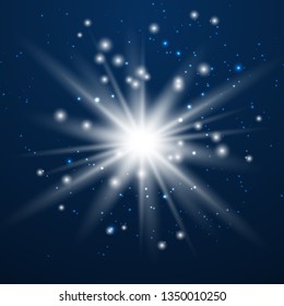 Glowing light effect on transparent background.Vector illustration EPS10..