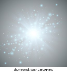 Glowing light effect on transparent background.Vector illustration EPS10..