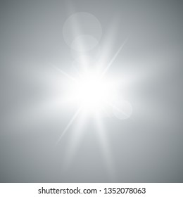 Glowing light effect on transparent background.Vector illustration EPS10..