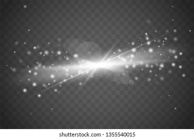 Glowing light effect on transparent background.Vector illustration EPS10..