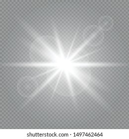 Efecto luminoso sobre fondo transparente. Imagen del vector EPS10.