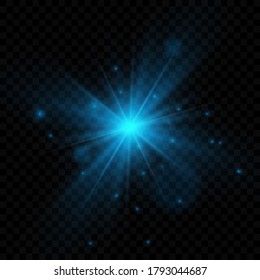 Glowing light effect on transparent background.Vector illustration EPS10..