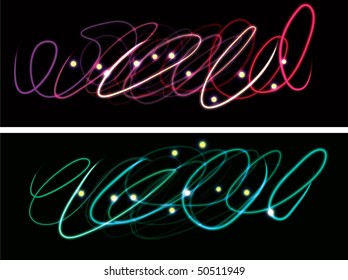 glowing light effect scribbles. EPS10 file with transparency.