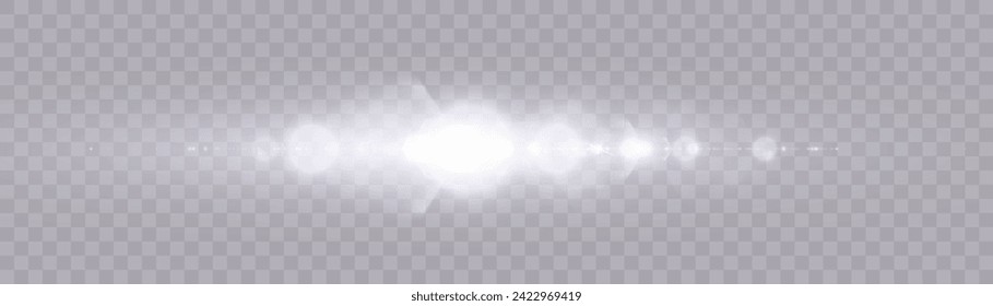 Glowing light effect. Sparkling highlights of a bright flash with a bright flickering shimmer. Vector illustration.