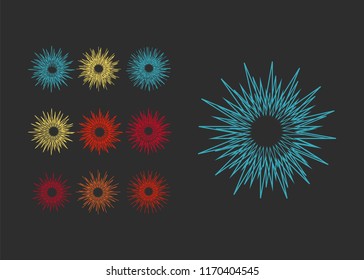 Glowing light effect star. Sparkle lights vector