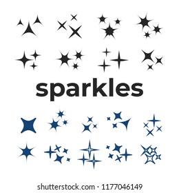 Glowing light effect star. Sparkle lights vector