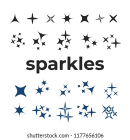Glowing light effect star. Sparkle lights vector