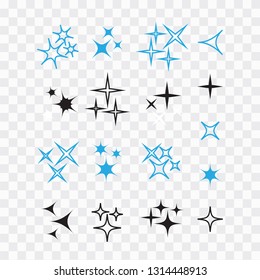 Glowing light effect star. Sparkle lights vector