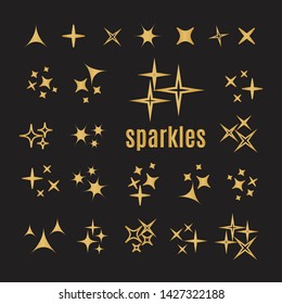 Glowing light effect star. Sparkle lights vector