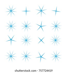 Glowing light effect star. Sparkle lights vector