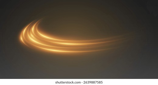 Glowing light effect waves and swirls. Vector illustration