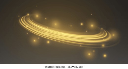 Glowing light effect waves and swirls. Vector illustration