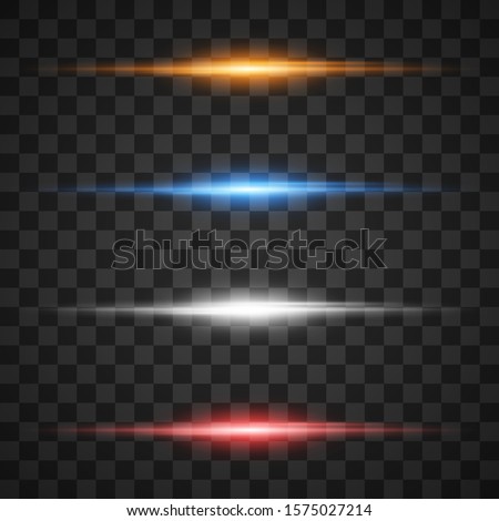 Glowing light effects, star burst with sparkles on transparent background
