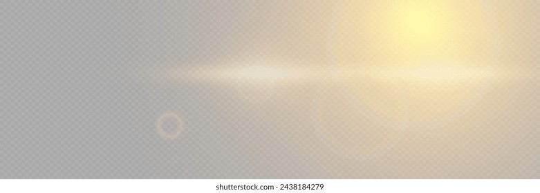 Glowing light and glare effect. On a transparent background.	
