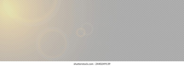 Glowing light and glare effect. On a transparent background.