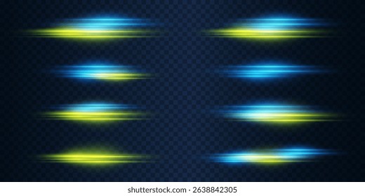 Glowing light neon lines. Futuristic energy flash effect.