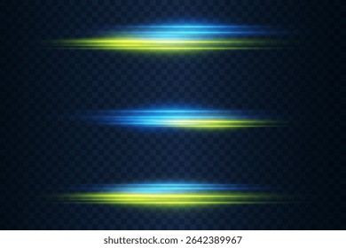 Glowing light neon lines. Futuristic energy flash effect.