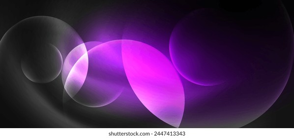 Glühender heller neonglänzender Hintergrund. Vektorillustration für Bildschirmhintergrund, Banner, Hintergrund, Karte, Buchabbildung, Zielseite