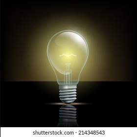 glowing light on a dark background