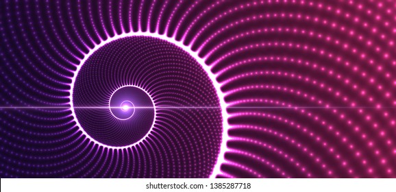 Glowing light particles, abstract fractal art