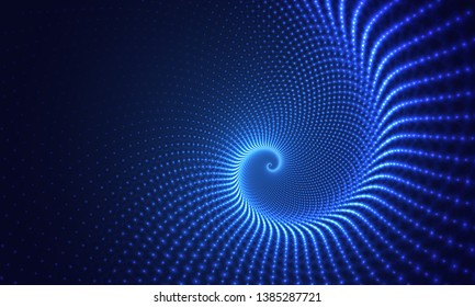 Glowing light particles, abstract fractal art