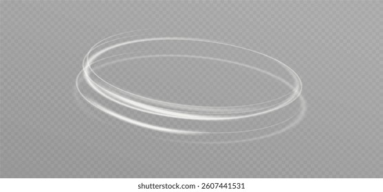 Glowing light rings, swirling white energy circles, dynamic white light swirls, high-speed glowing circular motion, transparent background, magical portal design, electric vortex, sci-fi energy field.
