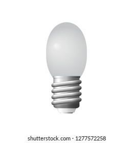 Glowing lighten bulb. Vector illustration. 3d design. Electrical equipment