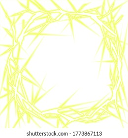 Glowing lightning circle frame material