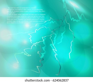 Glowing lightning on blue background