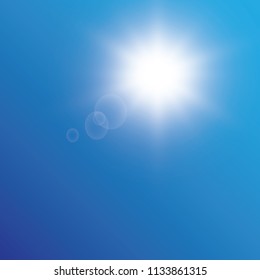 Glowing lights effect, flare, explosion and stars. Special effect isolated on transparent background