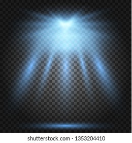 Glowing lights effect, flare, explosion and stars. Special effect isolated on transparent background