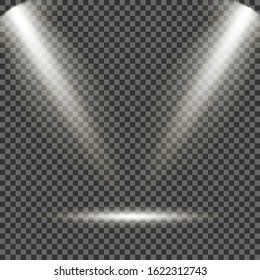 Glowing lights effect, flare, explosion and stars. Special effect isolated on transparent background
