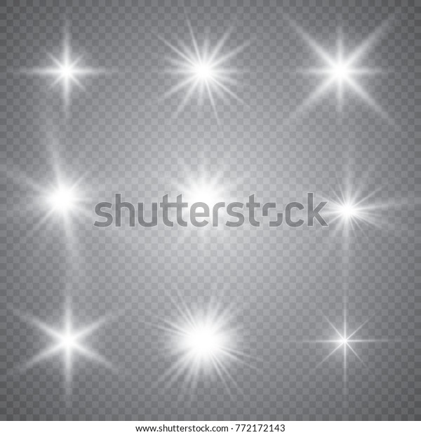 Glowing Lights Effect Flare Explosion Stars Stock Vector Royalty Free