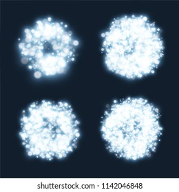 Glowing lights effect. Illustration isolated on dark background. Graphic concept for your design