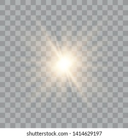 Glowing lights effect. Star burst. Special effect isolated on transparent background. Vector illustration eps10. 