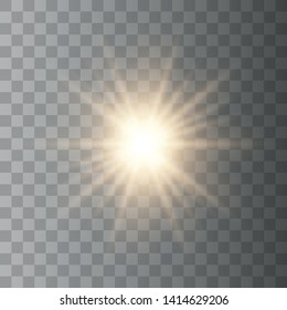 Glowing lights effect. Star burst. Special effect isolated on transparent background. Vector illustration eps10. 