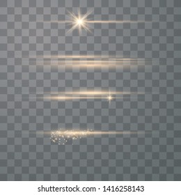 Glowing lights effect. Star burst. Special effect isolated on transparent background. Vector illustration eps10. 