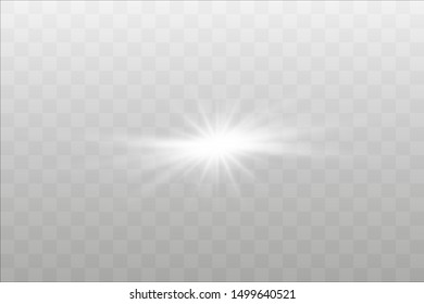 glowing lights effects isolated on gray background. Sun flash with rays and spotlight. Glow light effect. Star burst with sparkles.