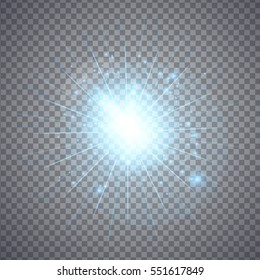 Glowing lights effects isolated on transparent background, abstract magic Illustration