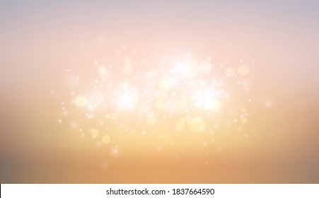 Presentación de efectos de luces brillantes. Fondo luminoso festivo. Magia abstracta para tu Ilustración