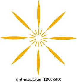 Glowing lights, flare, star. Special effect isolated on transparent background - Vector