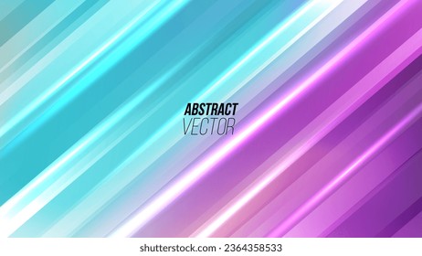 Glowing lights. Futuristic abstract background with bright dynamic gradients. Blurred graphic template with vibrant fluid colors. Vector illustration.