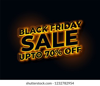 glowing lights golden black friday  sale banner