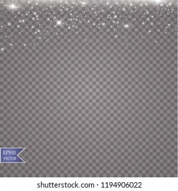 Glowing lights for holidays. Transparent glowing garland. White glowing lights for greeting card design. Garlands, Christmas decorations