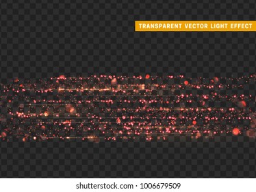 Glowing lights red glitter. Sparkle particles texture. Dust luxury sparkling vector background