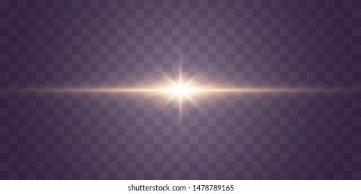 Glowing lights and stars. Isolated on  transparent background. Set of light explodes. Sparkling magical dust particles. Bright star, sparkles Transparent shining sun, flash Vector Light effect