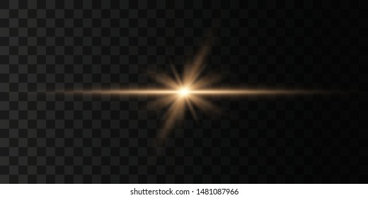 Glowing lights and stars. Isolated on  transparent background. Set of light explodes. Sparkling magical dust particles. Bright star, sparkles Transparent shining sun, flash Vector Light effect