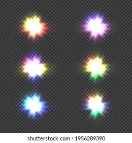 Glowing lights vector. Bright stream of light. Explosion or flash of light