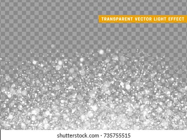 Glowing Lights White Glitter. Sparkle Particles Texture. Christmas Dust, Luxury Sparkling Vector Background